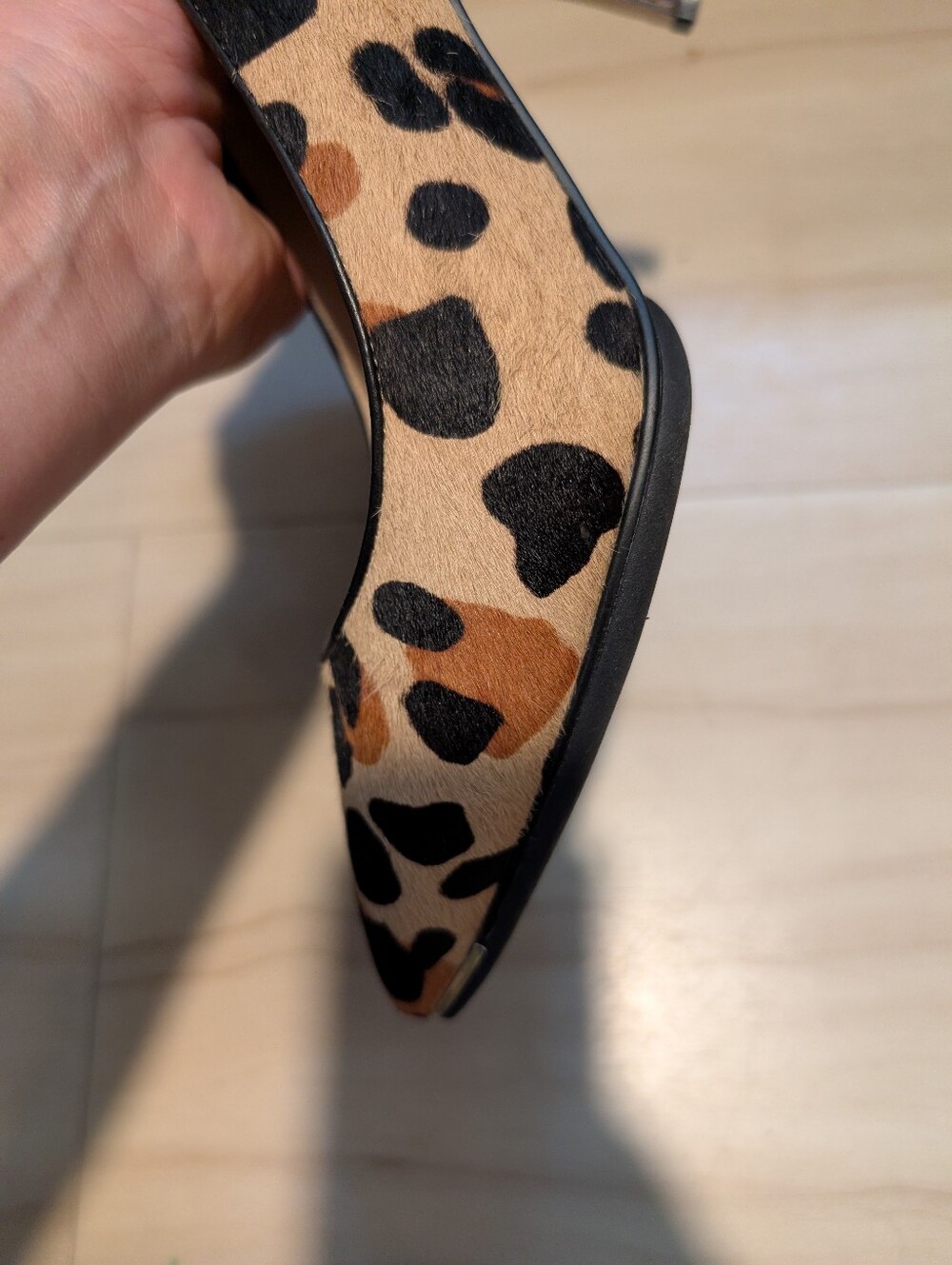 Cole Hann Nike Animal Print Pointed Toe Classic Pumps Heel - Picture 4 of 9